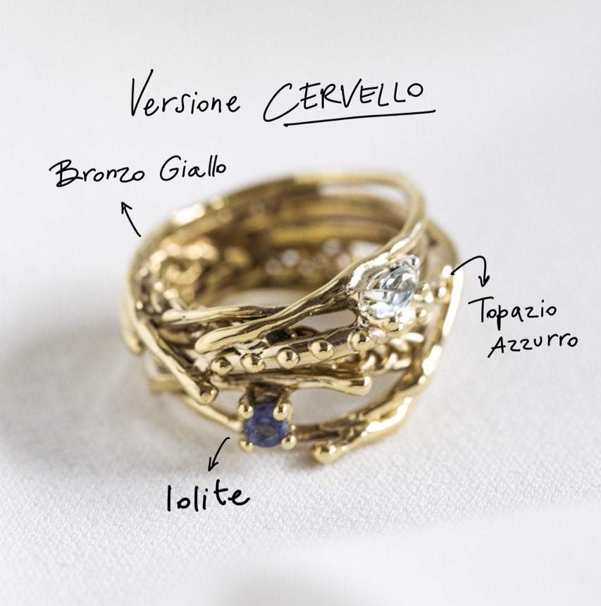 Anello Tangle in bronzo, argento 925 o oro – Giulia Lentini